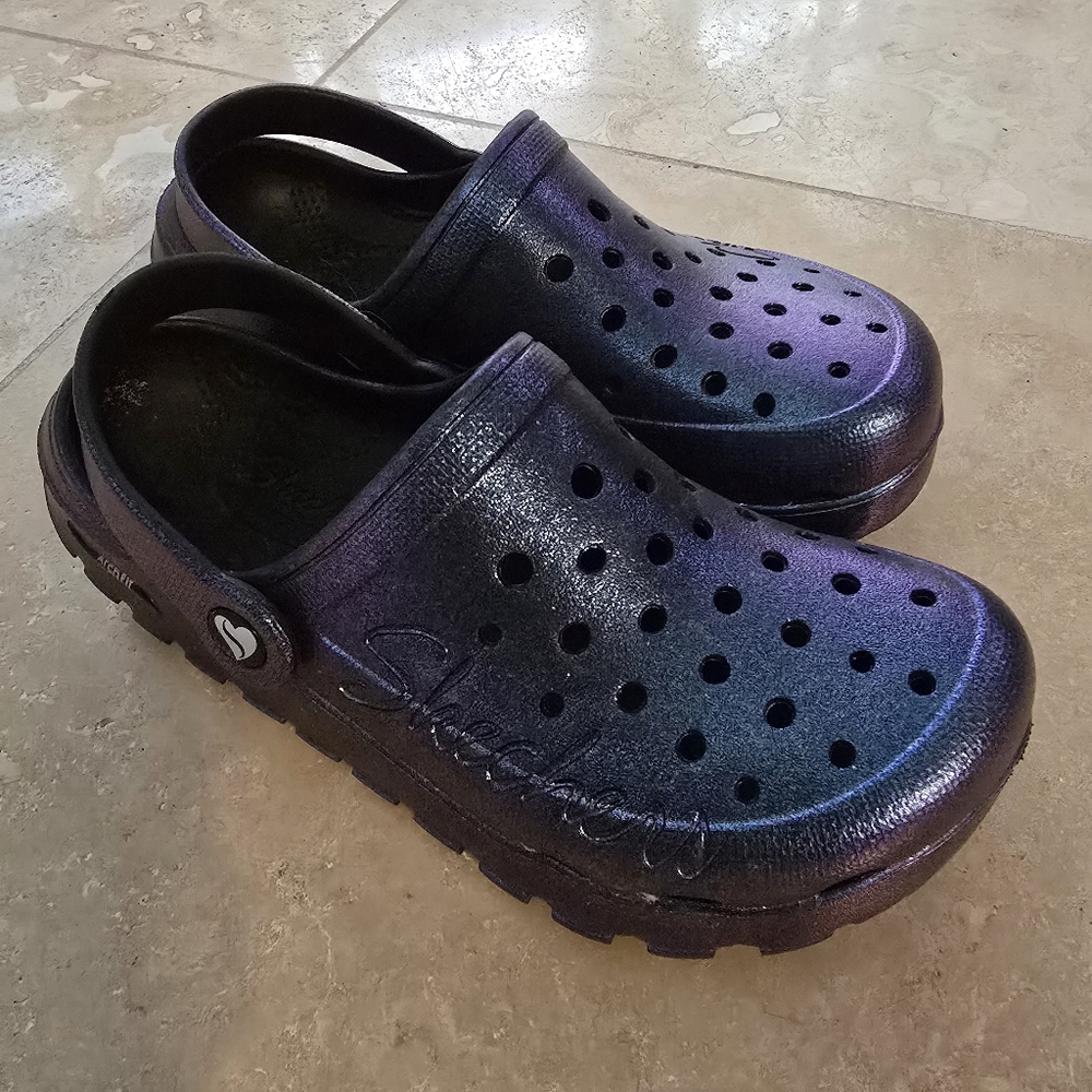 Skechers Foamies Arch Fit Footsteps - Pixie Dust Clogs in Black Pearl SZ 6 - Picture 4 of 7